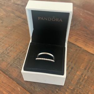Two Pandora silver stacking rings